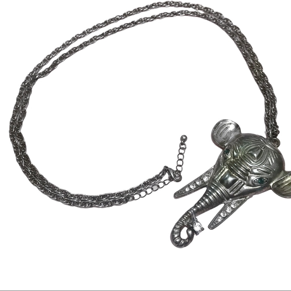 Chain Necklace with Elephant Pendant